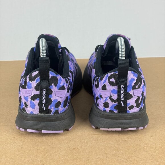 Brooks Revel 5 Purple Leopard Print Athletic Shoes Womens 6.5 Running Low Top - Picture 4 of 11
